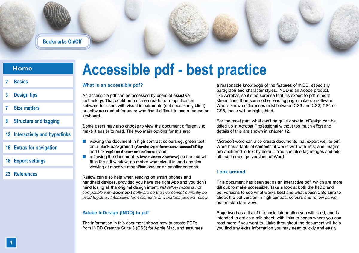 accessible  PDF manual instructions how to interactive
