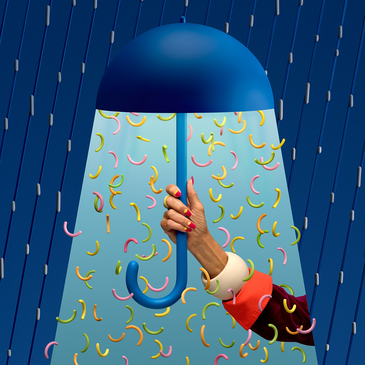 Image may contain: cartoon, umbrella and illustration