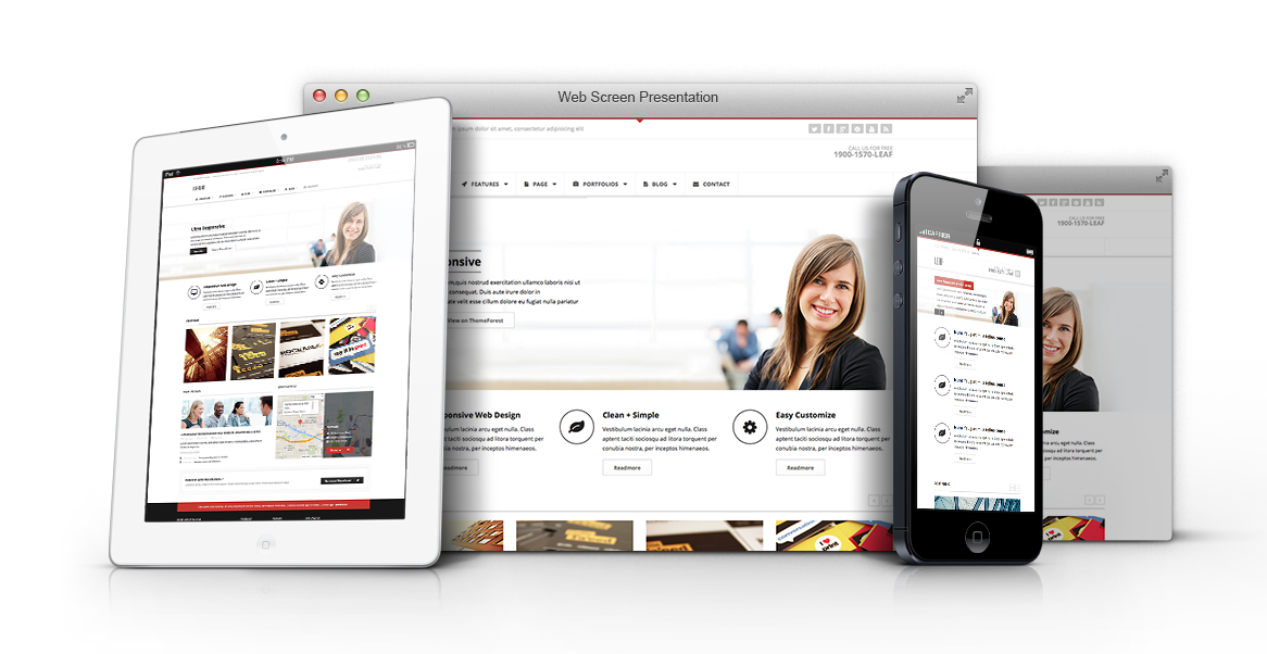 Responsive Design Business Theme site template