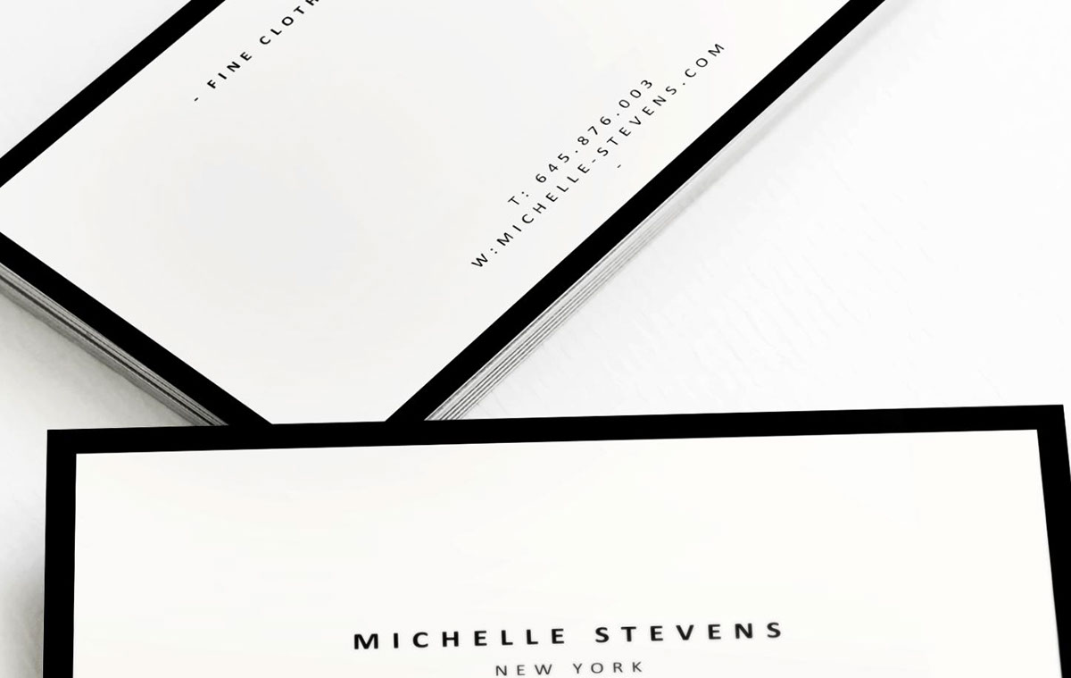 boutique black White simple Style Mode vogue business card