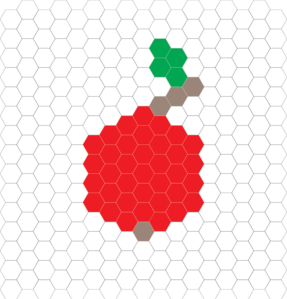 Fruit logo grid hexagon hexagonal