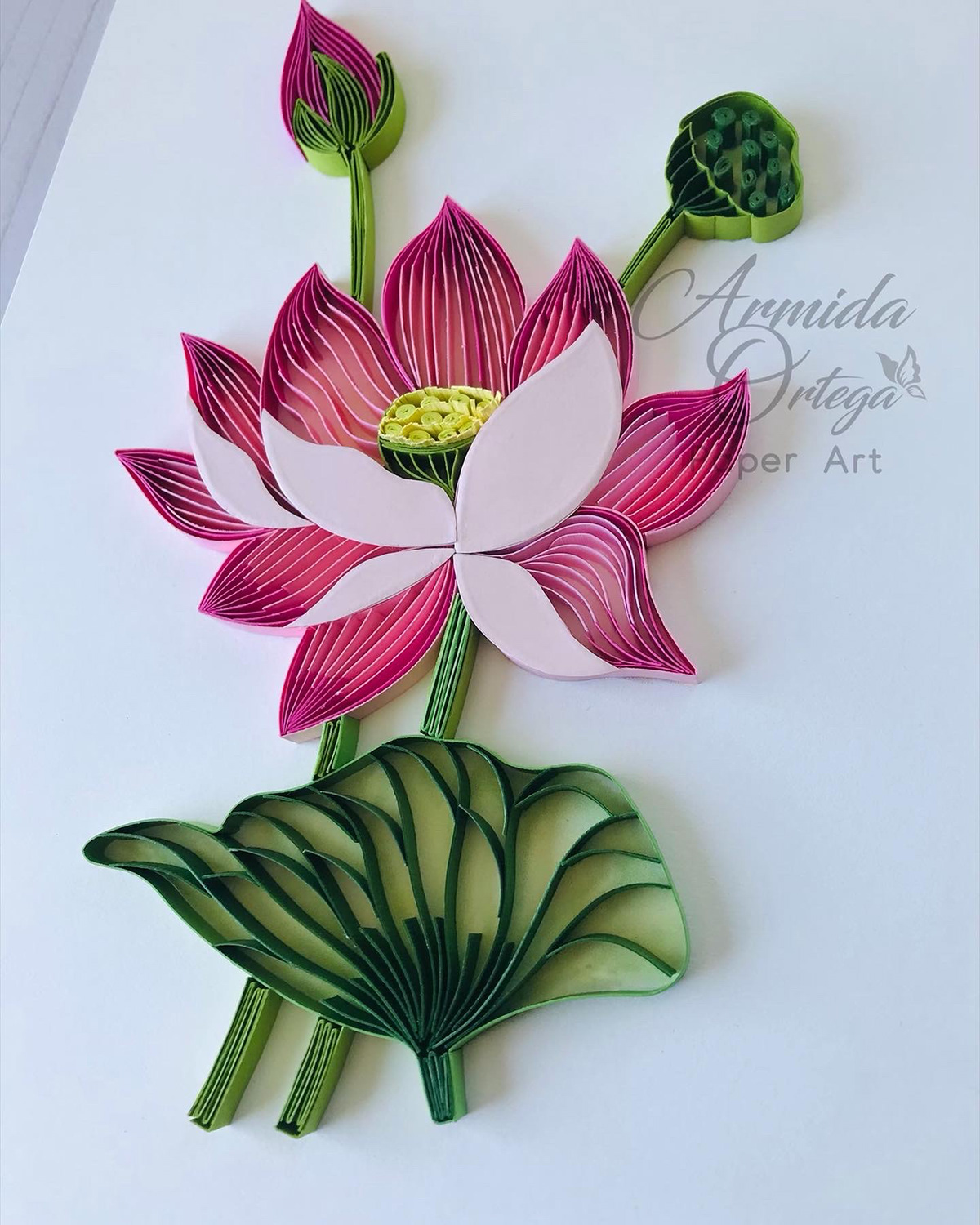 crafts   Flowers ILLUSTRATION  lotus flower paper paper flowers quilling