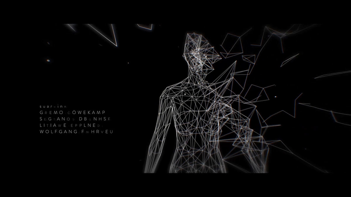 3D CGI lowpoly titles intro movie title sequence black and white motion design