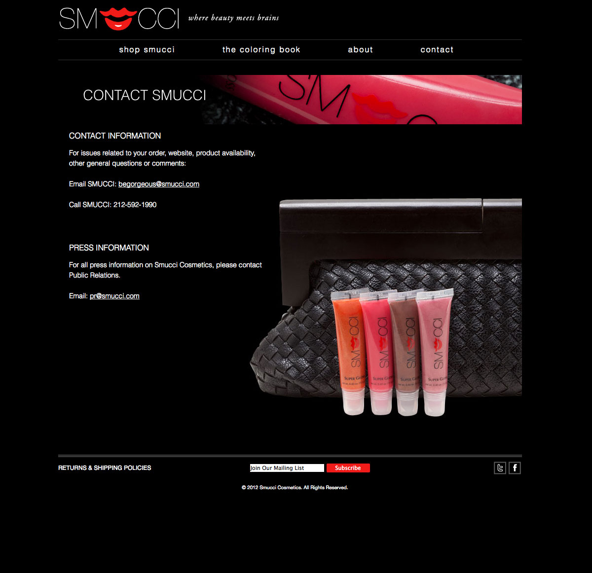 Adobe Portfolio cosmetics smucci