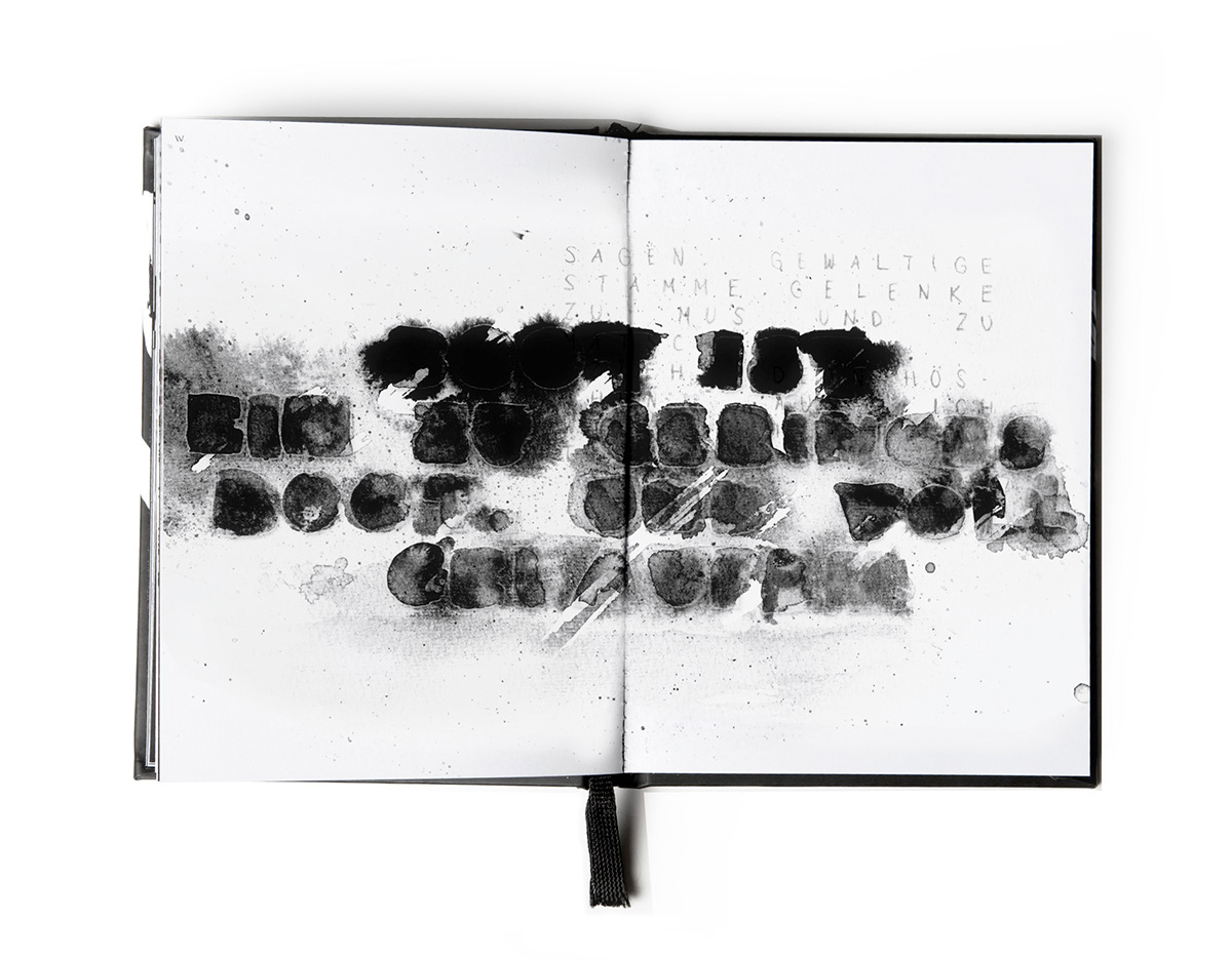 typografie print art Black& white editorial Lyric experimentell