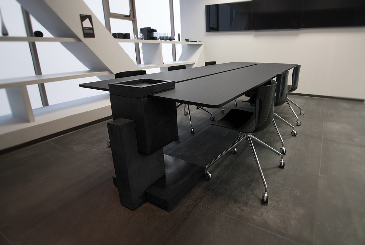 interiorism Office sculpture table furniture furniture design  meeting room interior design  workspace industrial design 