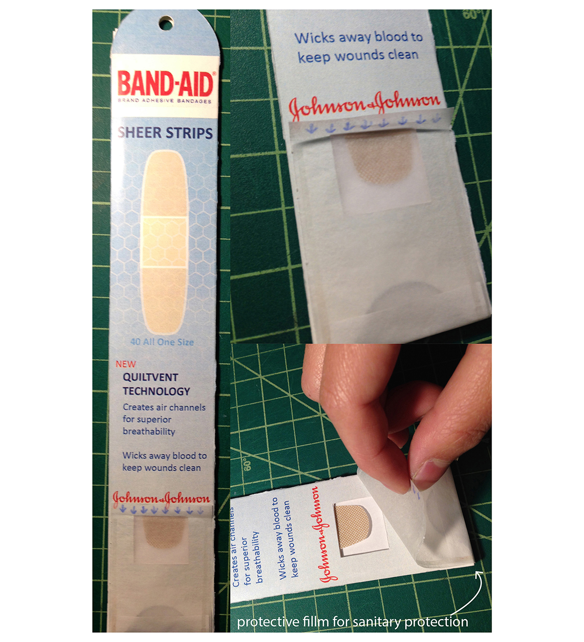 bandage dispenser package Band-Aid redesign