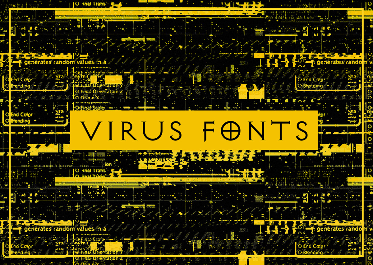 ID identity Event virus fonts jonathan Barnbrook black yellow White editorial banners