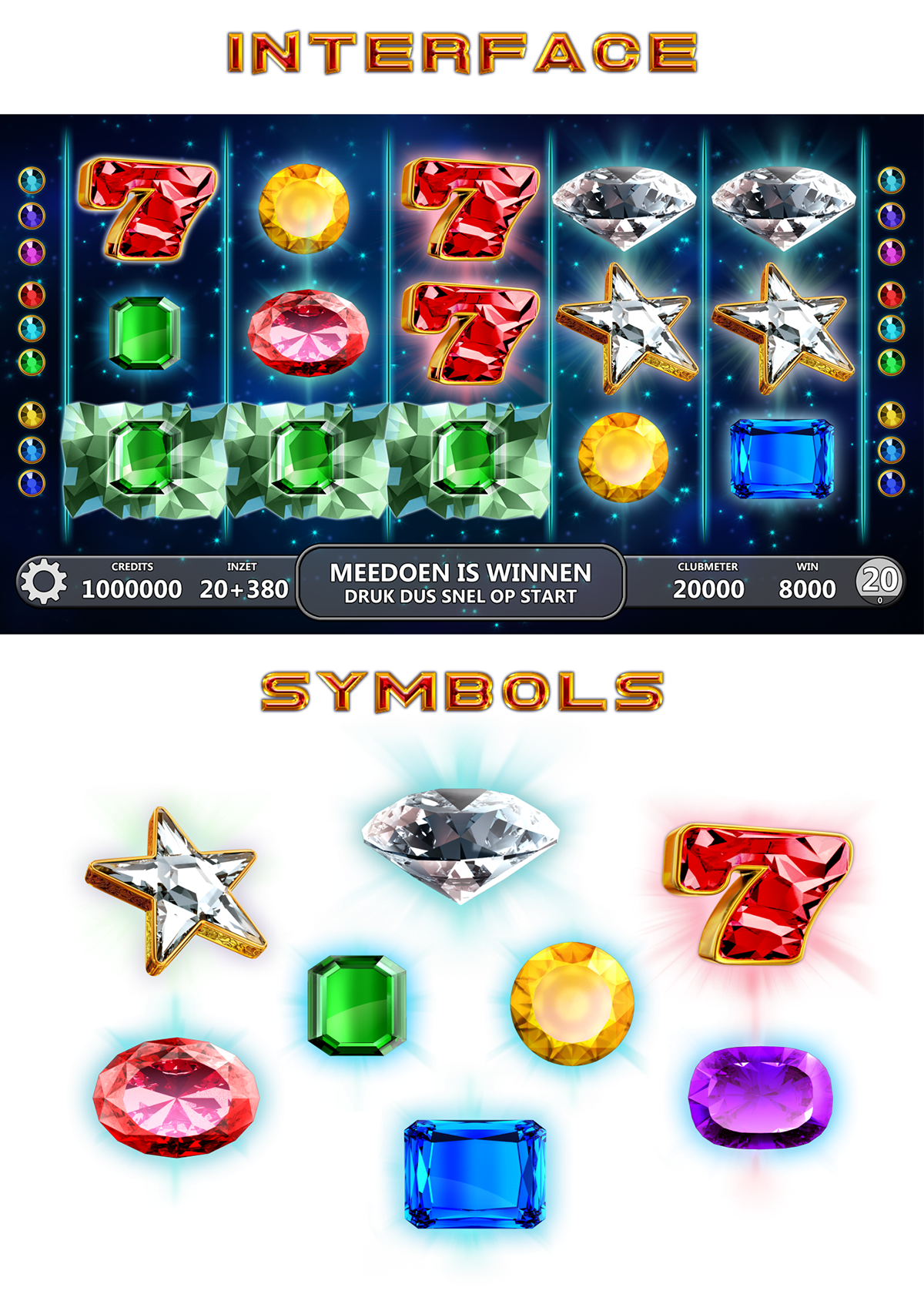 game slot star Space  diamond  stars Gems