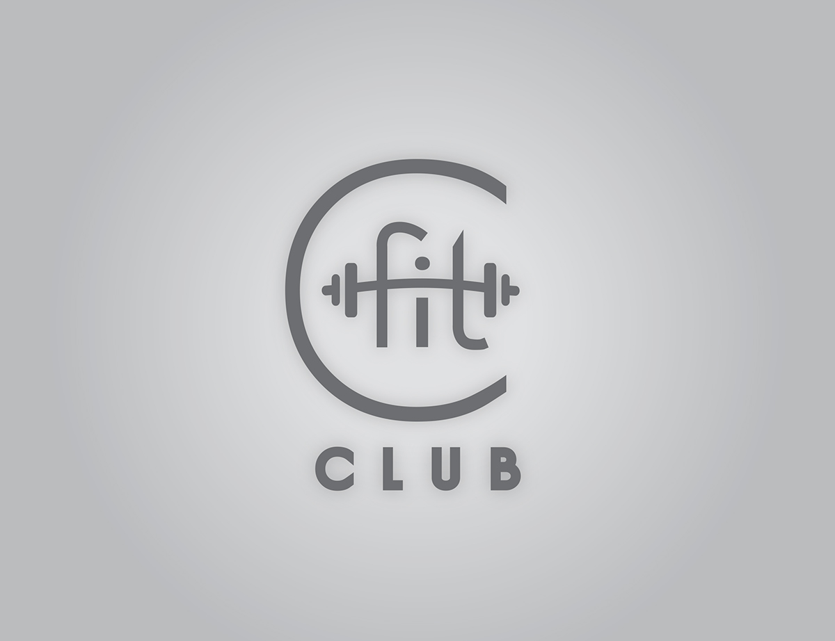 logo athletics gym FIT club Fit Club gym logo club logo fitness fitness logo symbolism logo symbolism Lift weights weight lifting simple