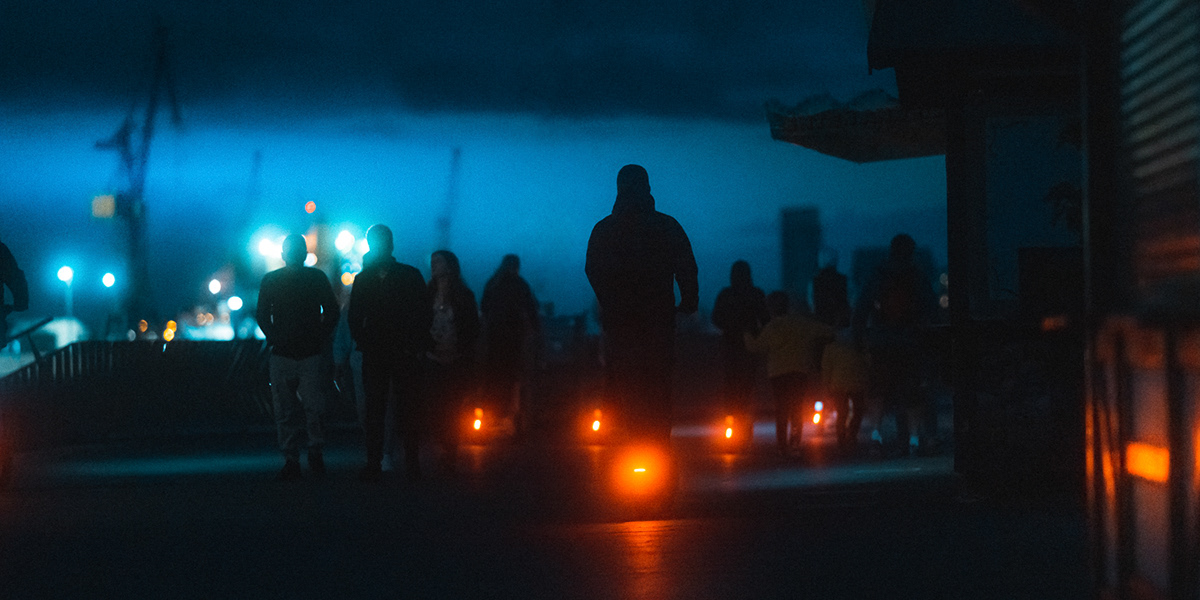 city cityscapes Cyberpunk hamburg Moody night sci-fi science fiction street photography Urban