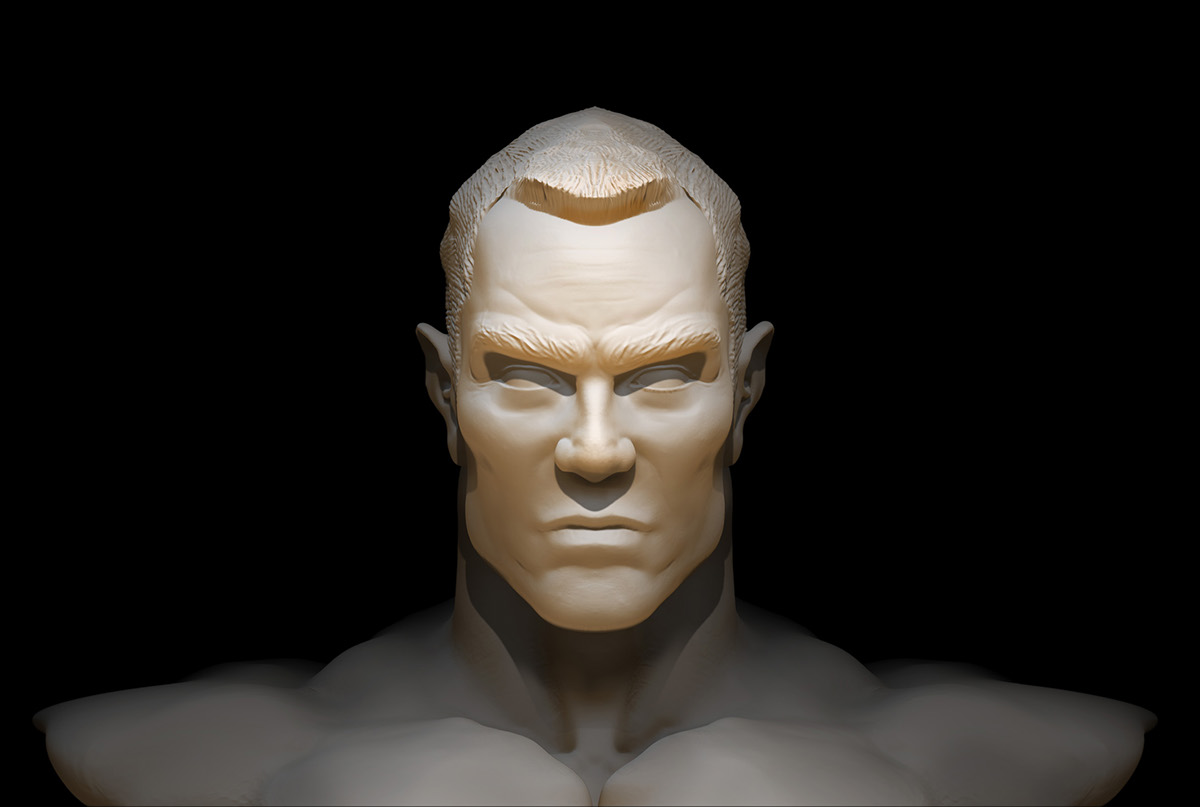 Character sculpture Zbrush photoshop Before & After