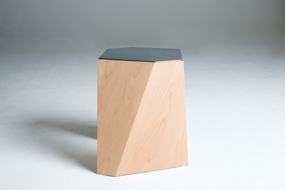 furniture stool geometric sheet metal TIMBER