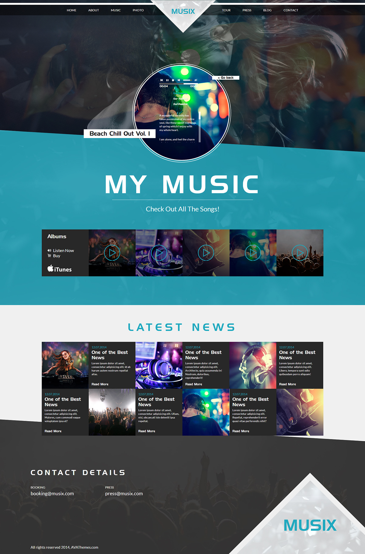 Web Website Design Website Theme template dj band music template Responsive responsive theme responsive template clean modern