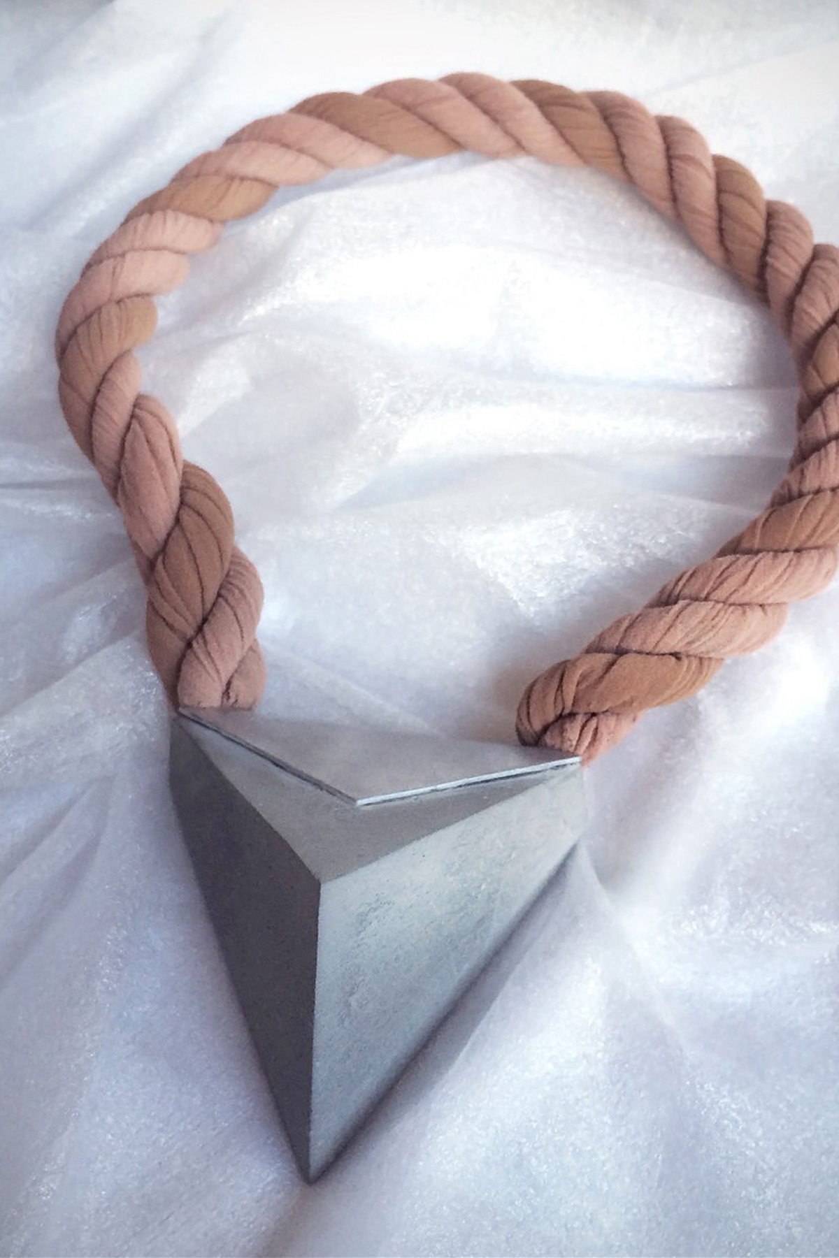 concrete Necklace nylon tights geometric