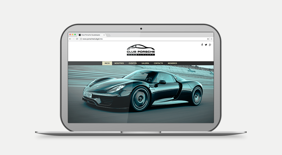 Web logo brand Cars Porsche identidad