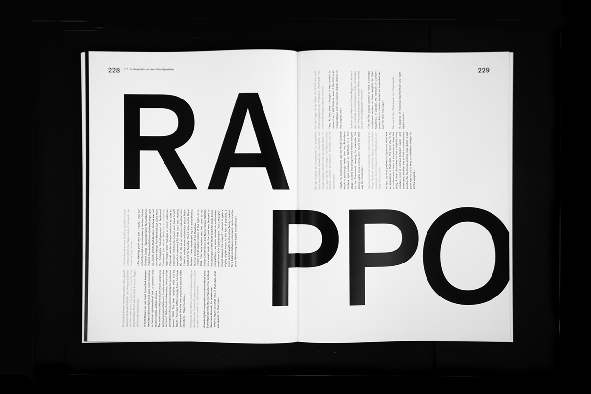 Adobe Portfolio Theinhardt Grotesk grotesk type Analysis bookazine Francois Rappo Theinhardt font