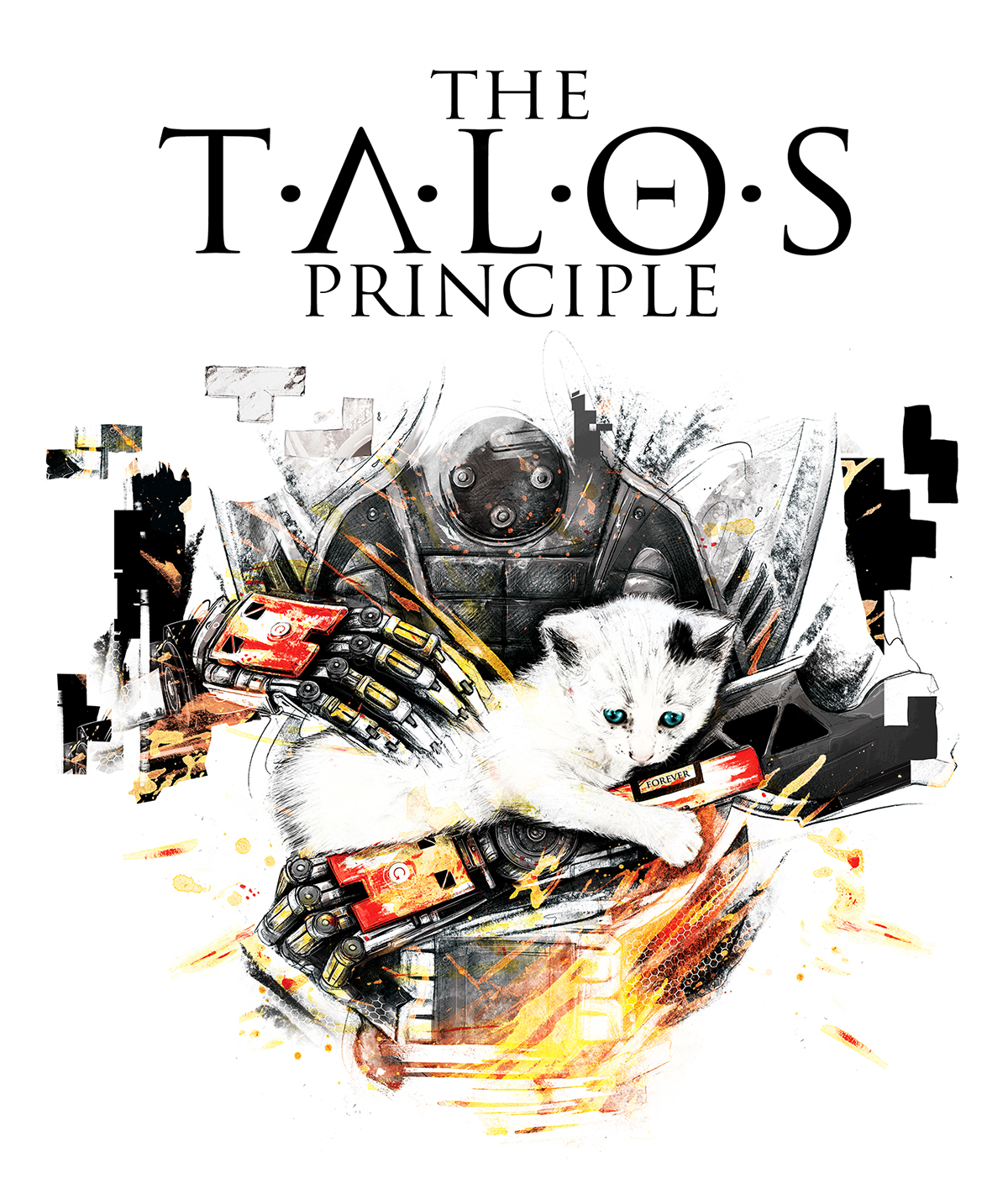 Croteam Talos principle manning Ps4 game cover artwork robot Cat puzzle vibrant cool playstation FPS