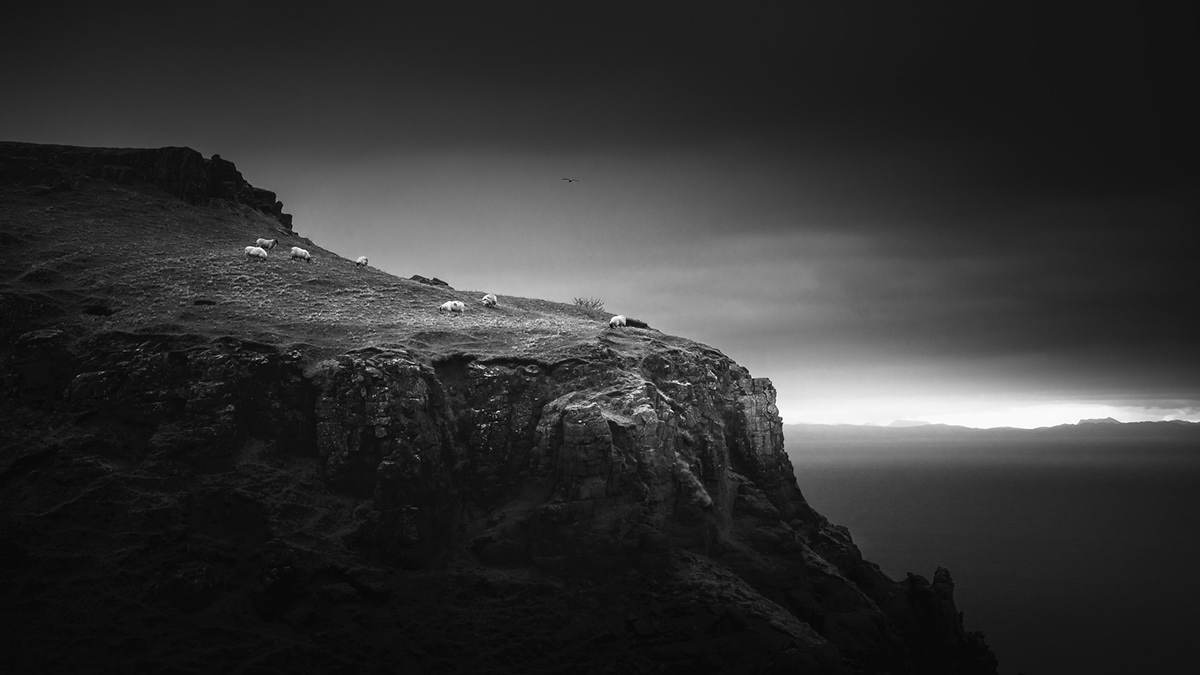 black and white b&w scotland neist point storr harris Lewis Skye uist glencoe