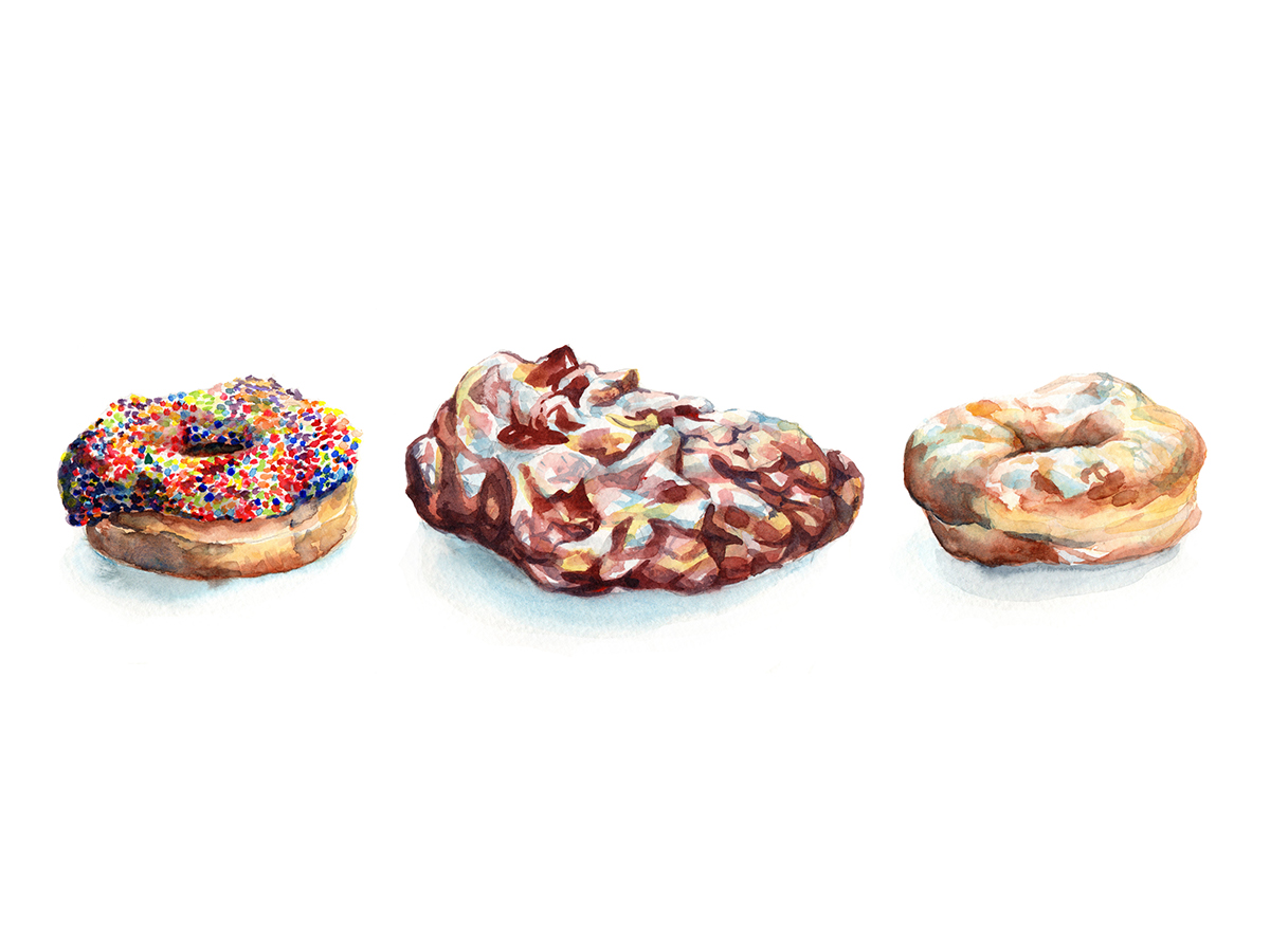 Donuts food illustration edible illustration Tasty Treats