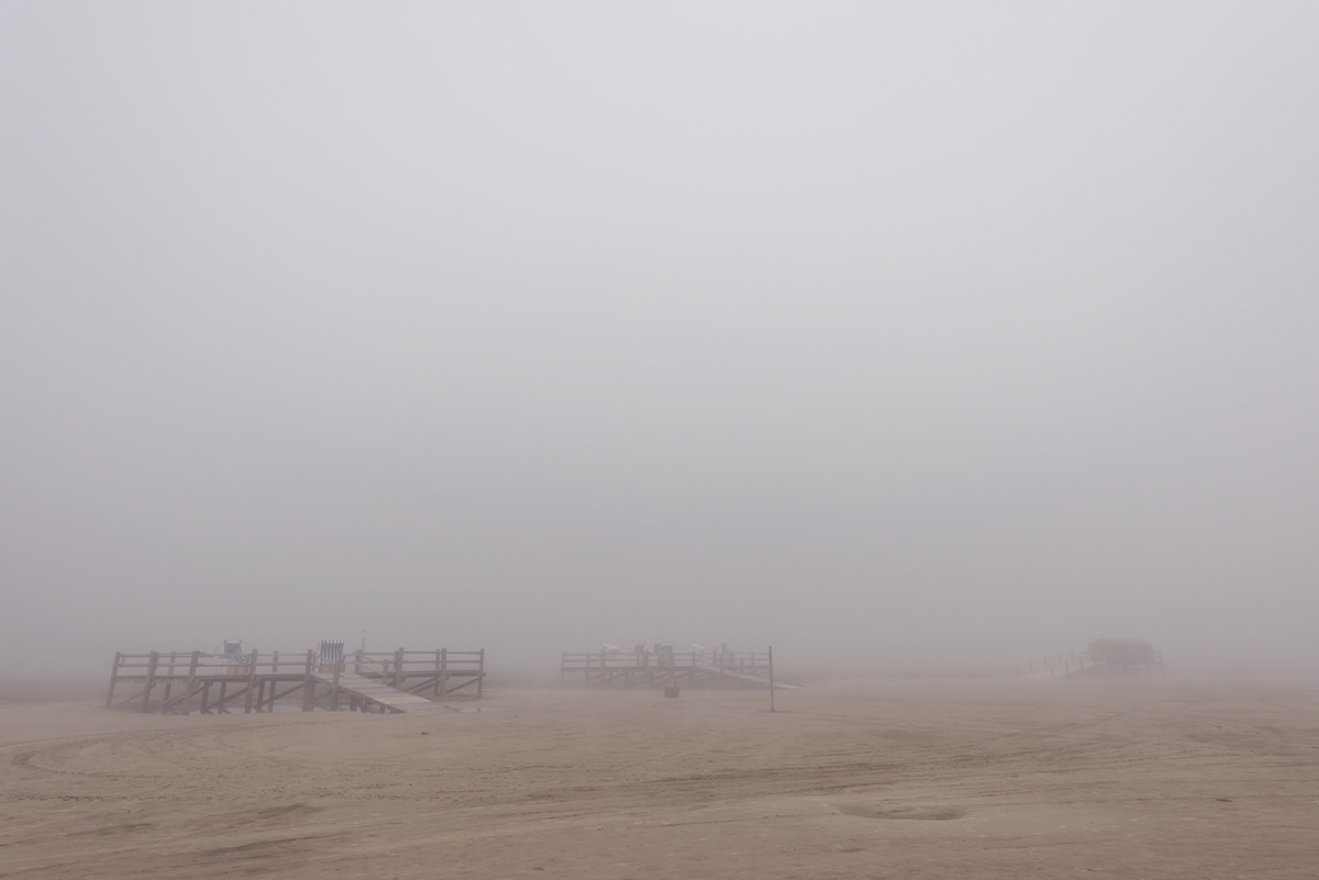 beach fog mist Coast water Ocean germany North Sea