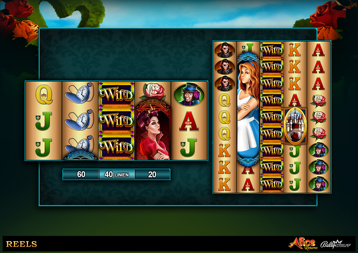 game art Game Art slot machine casino alice wonderland ILLUSTRATION  Game Assets Character design  bally wulff