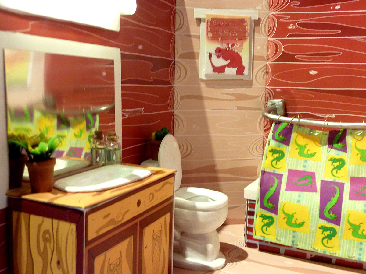 aliigators gators moose FOX tutrtle owls digital product bathroom room Interior photoshop characters silly Fun