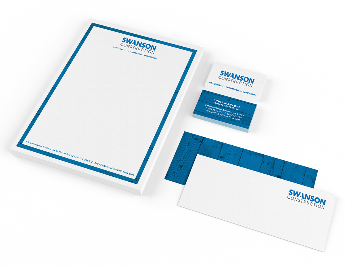 identity Business Cards letterhead print stationary construction logo Swedish Rebrand