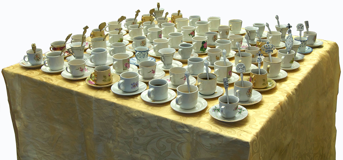 chess set spoon sets coffee cups 3d design Kevin O'Callaghan