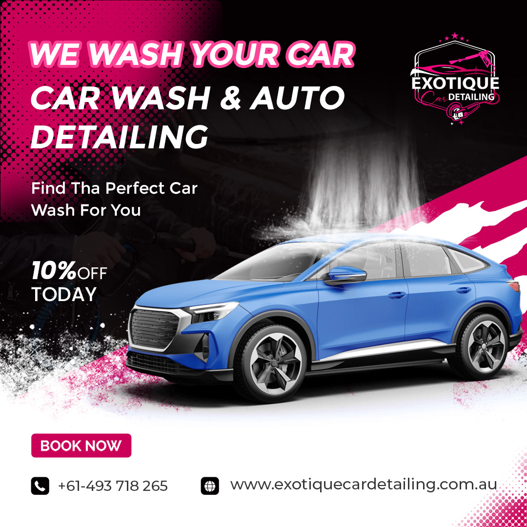 creative post pink black blue carwashing
