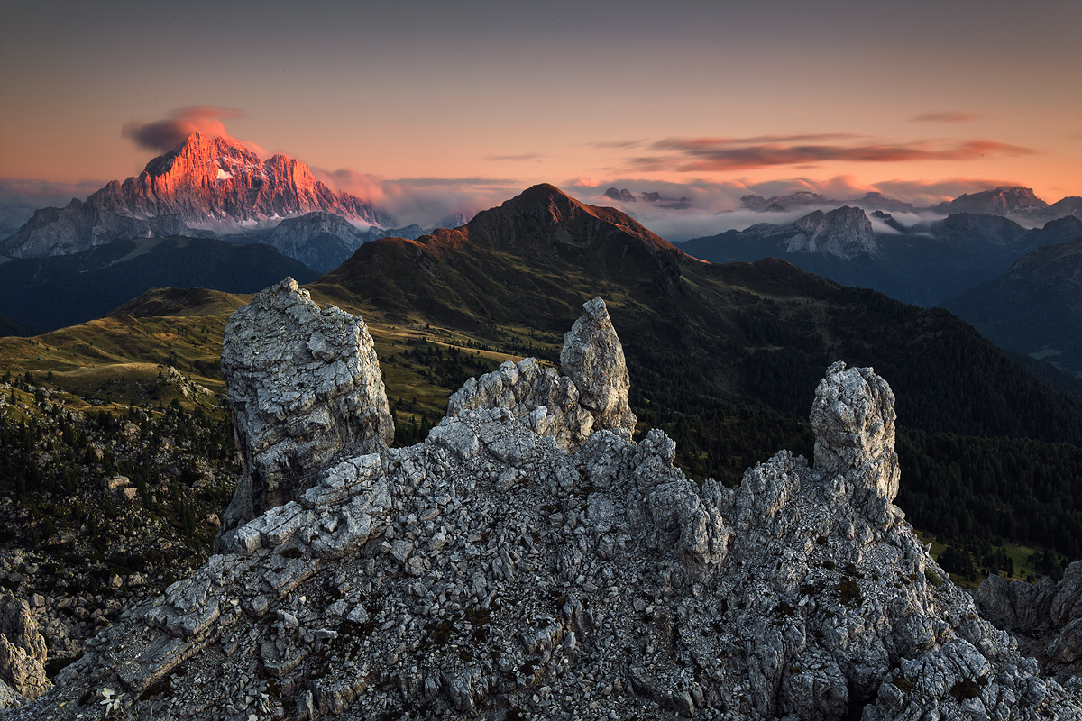 Landscape mountains berge adventure hiking alps Alpen dolomites person Italy tirol south tyrol Sun light