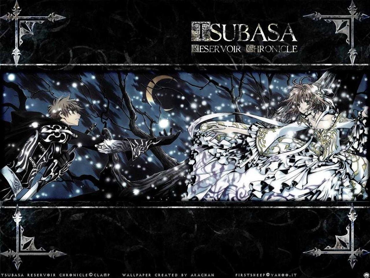 After effect photoshop Opening Title opening sequence anime japanese clamp tsubasa chronicles tsubasa reservoir chronicles sakura syaoran feather dark night snow