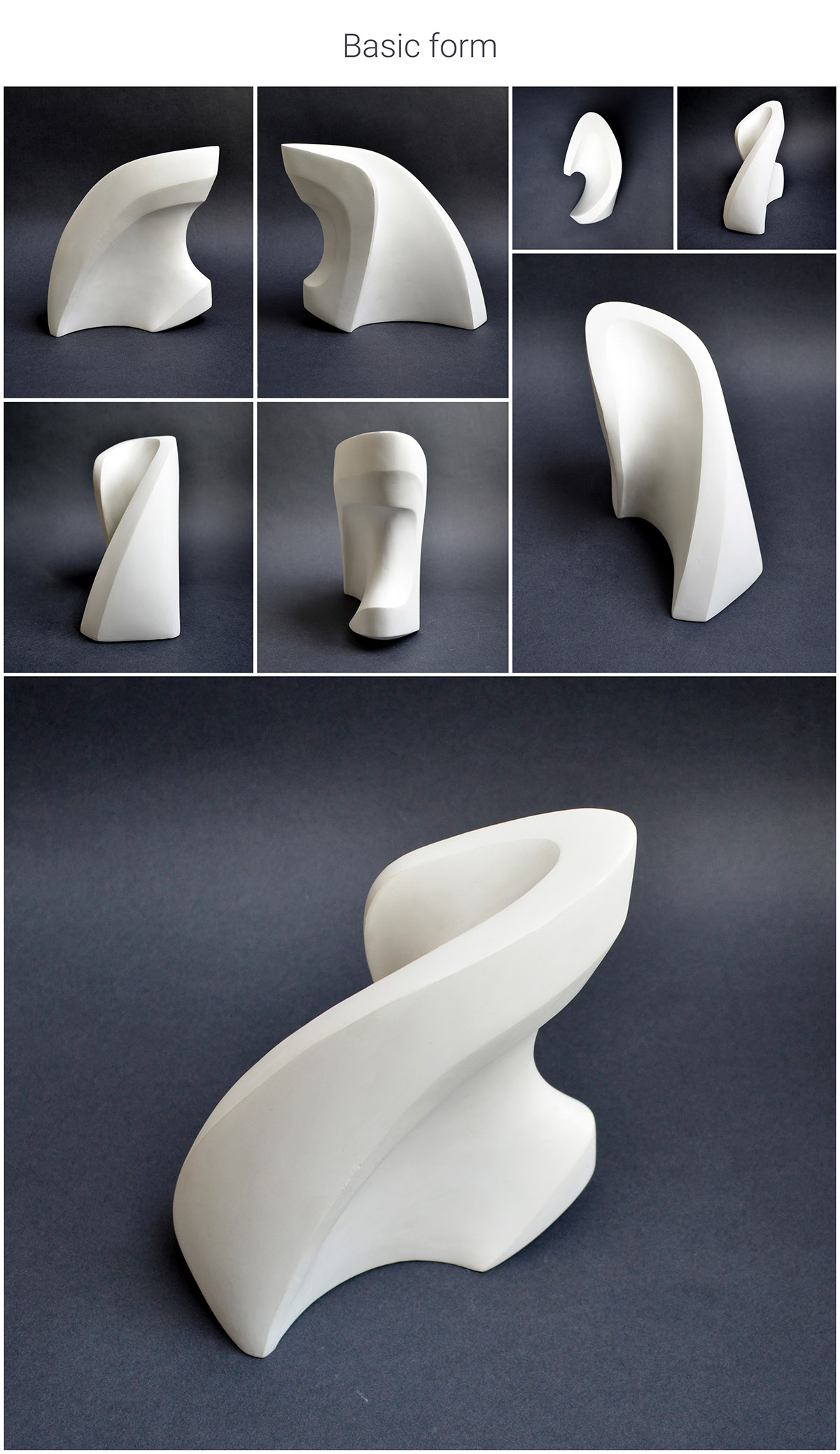 Form iterations inspirations Styrofoam integration