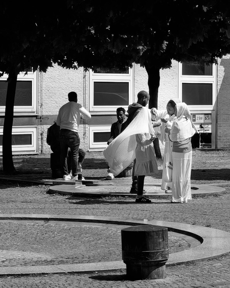 Street city Urban people black and white monochrome