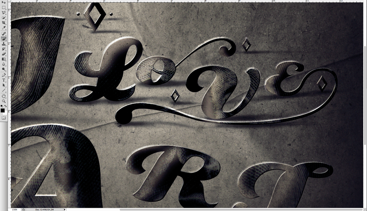 wood texture typo-branding sculpture texturing
