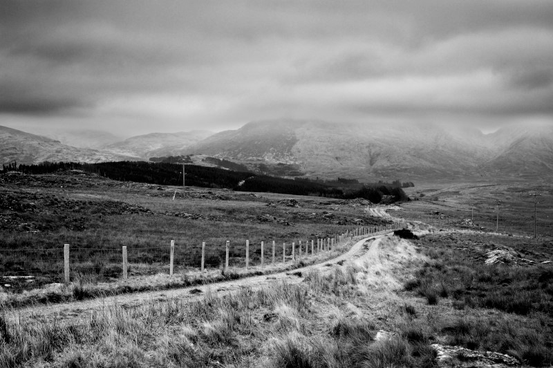 Landscape fine art Ireland Connemara black and white