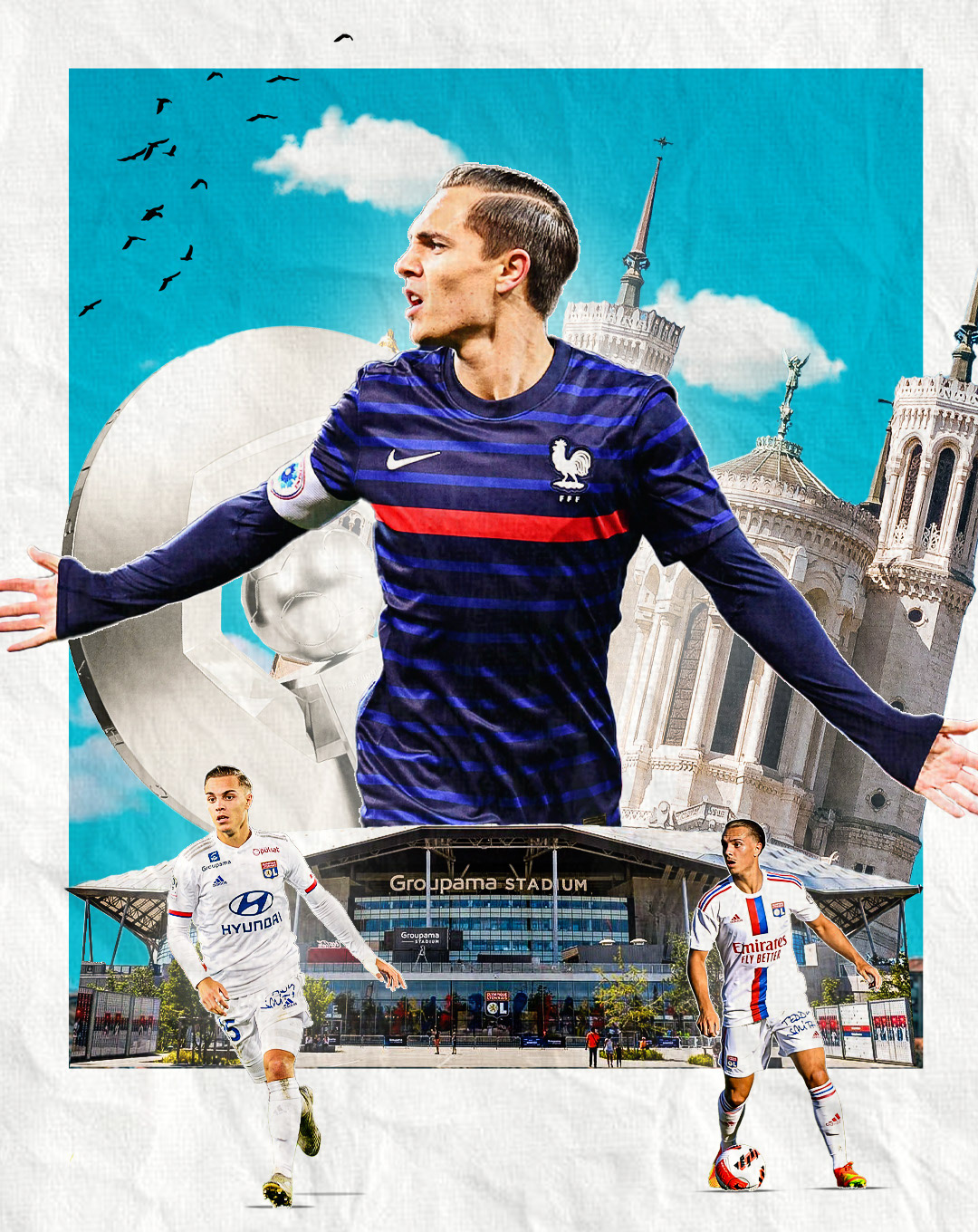 football football design OL Olympique Lyonnais soccer Sports Design