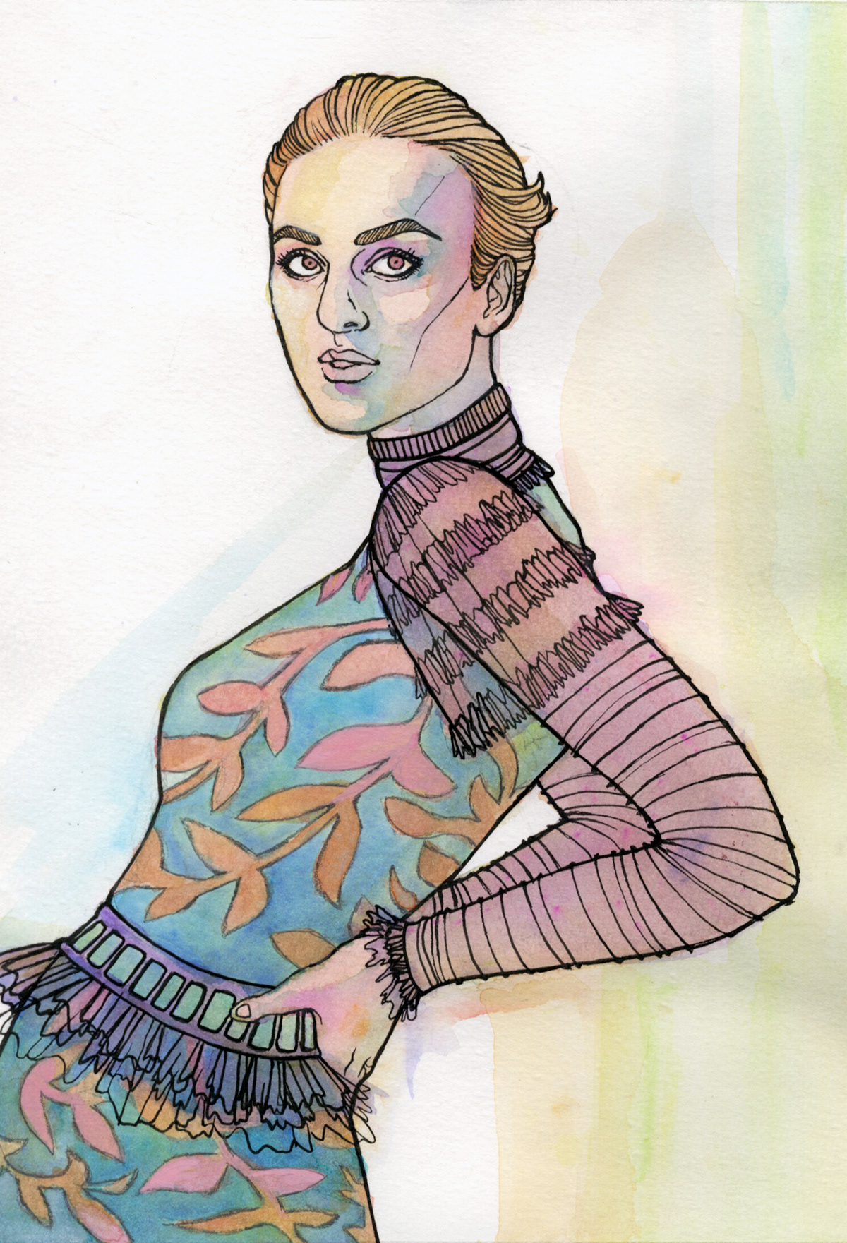 designers watercolor fashion illustration