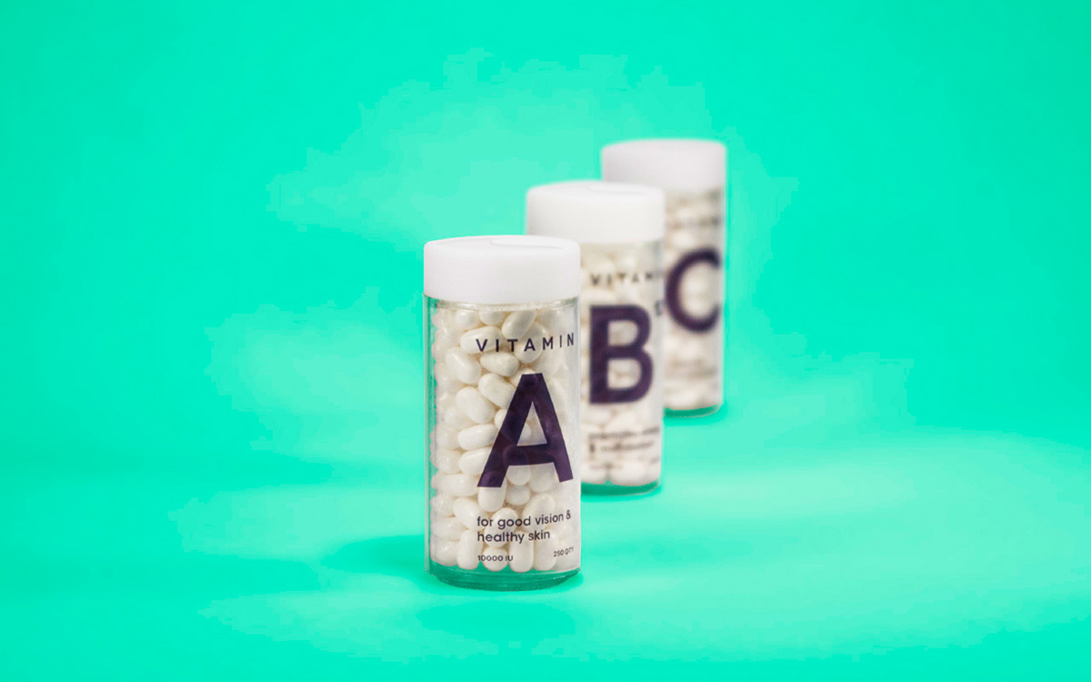 capsoul vitamin vitamins vitamin bottles logo identity pills juroto medicine ABC minimal black White mint