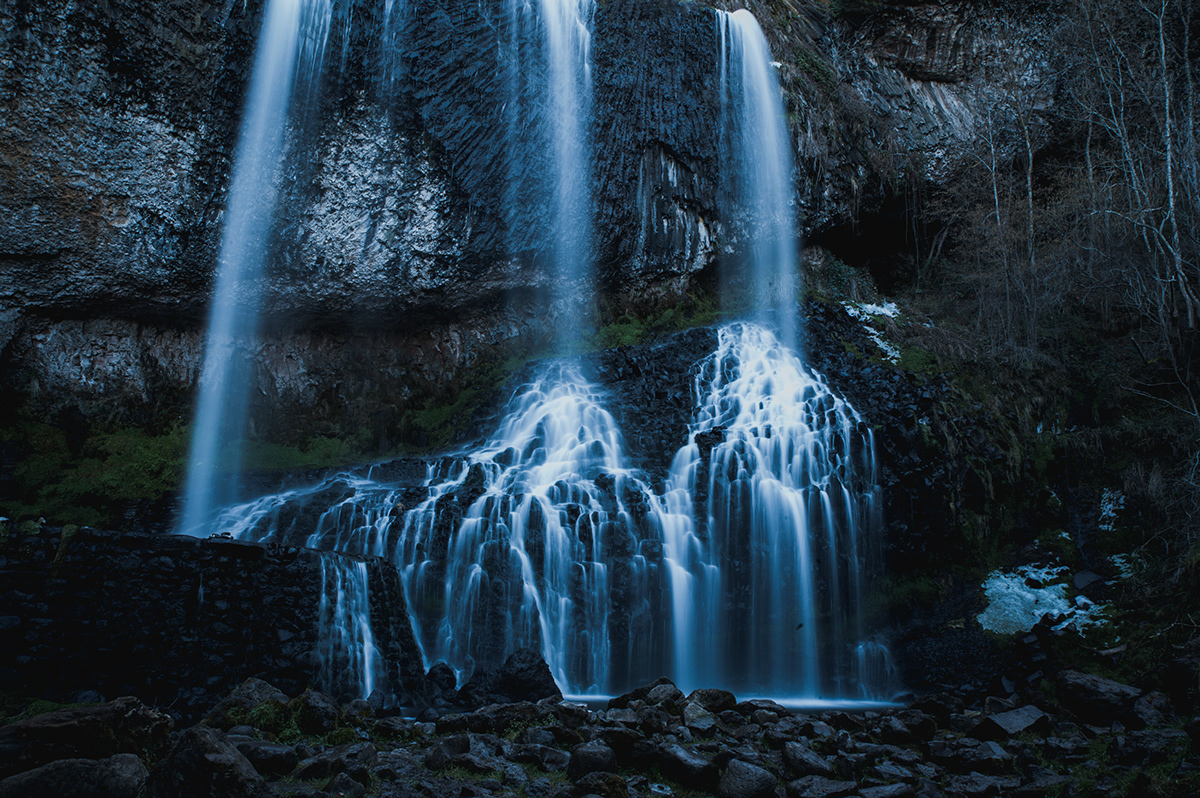 basalt blue cascade FINEART Landscape long exposure selfportrait water waterfall winter