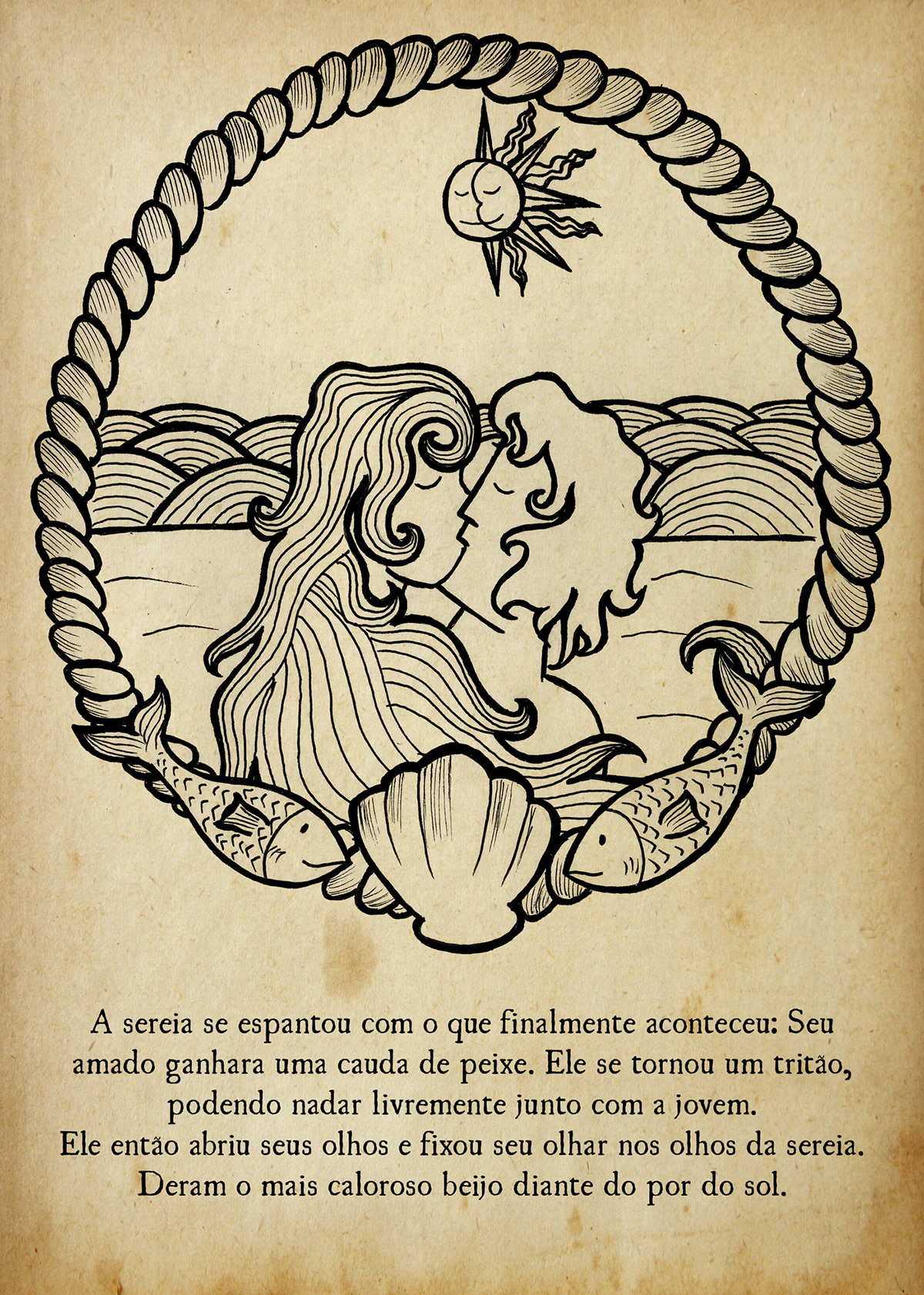 amor conto historia Ilustração mar Marinheiro narrativa nautical sereia