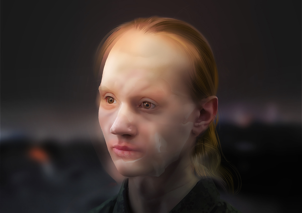Digital Art  ILLUSTRATION  painting   portrait Realism