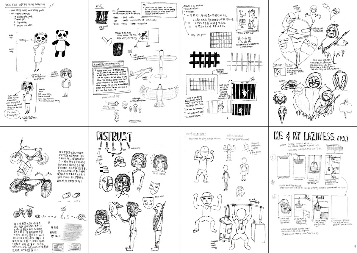 shanlyn shanlyn chew lasalle creative process journal process Layout singapore design graphic sketches thoughts