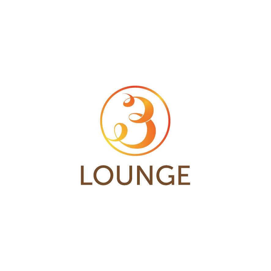 logo cyprus brand three lounge bar cafe northcyprus identity brandidentity orange pattern