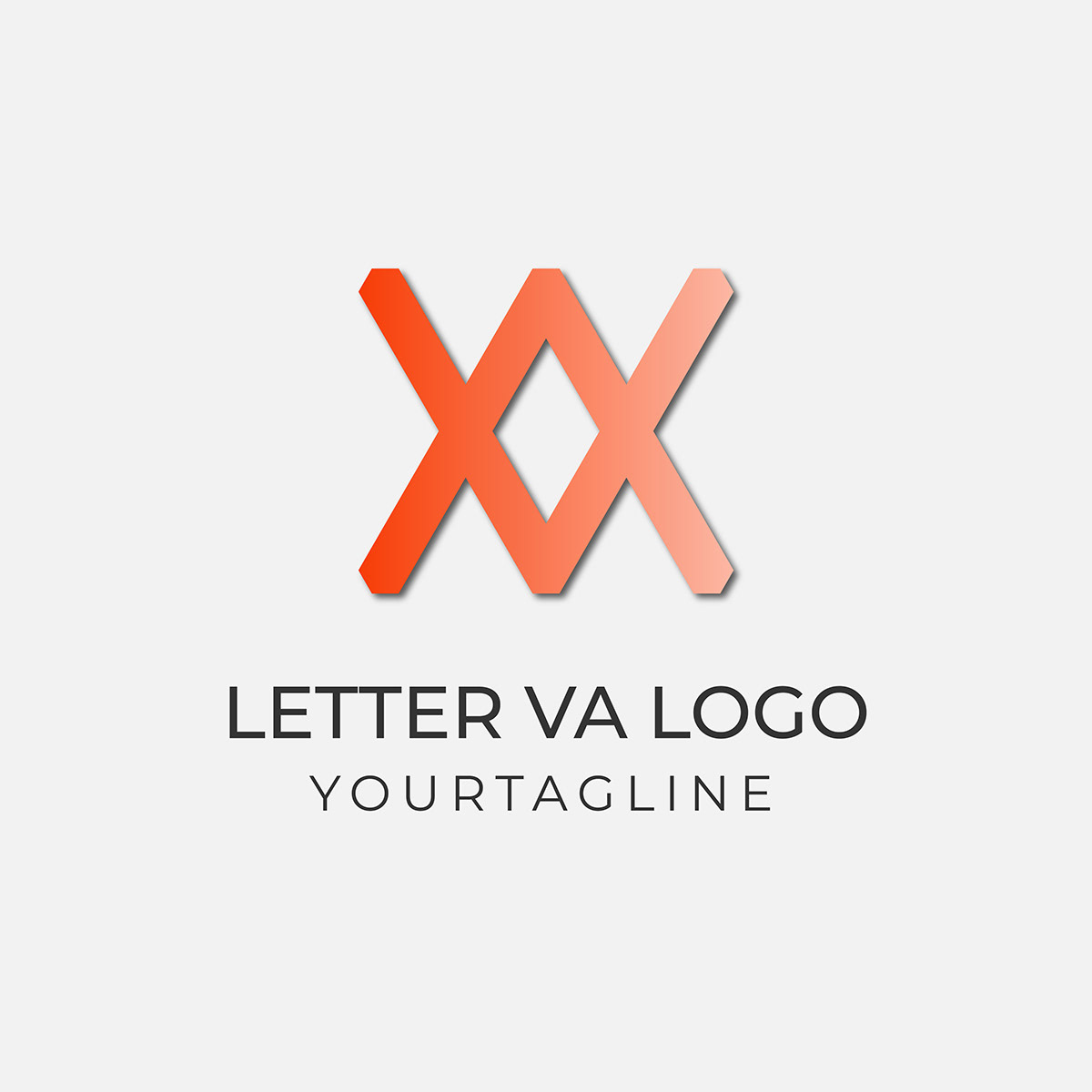 Letter VA Combination Monogram Logo Design
