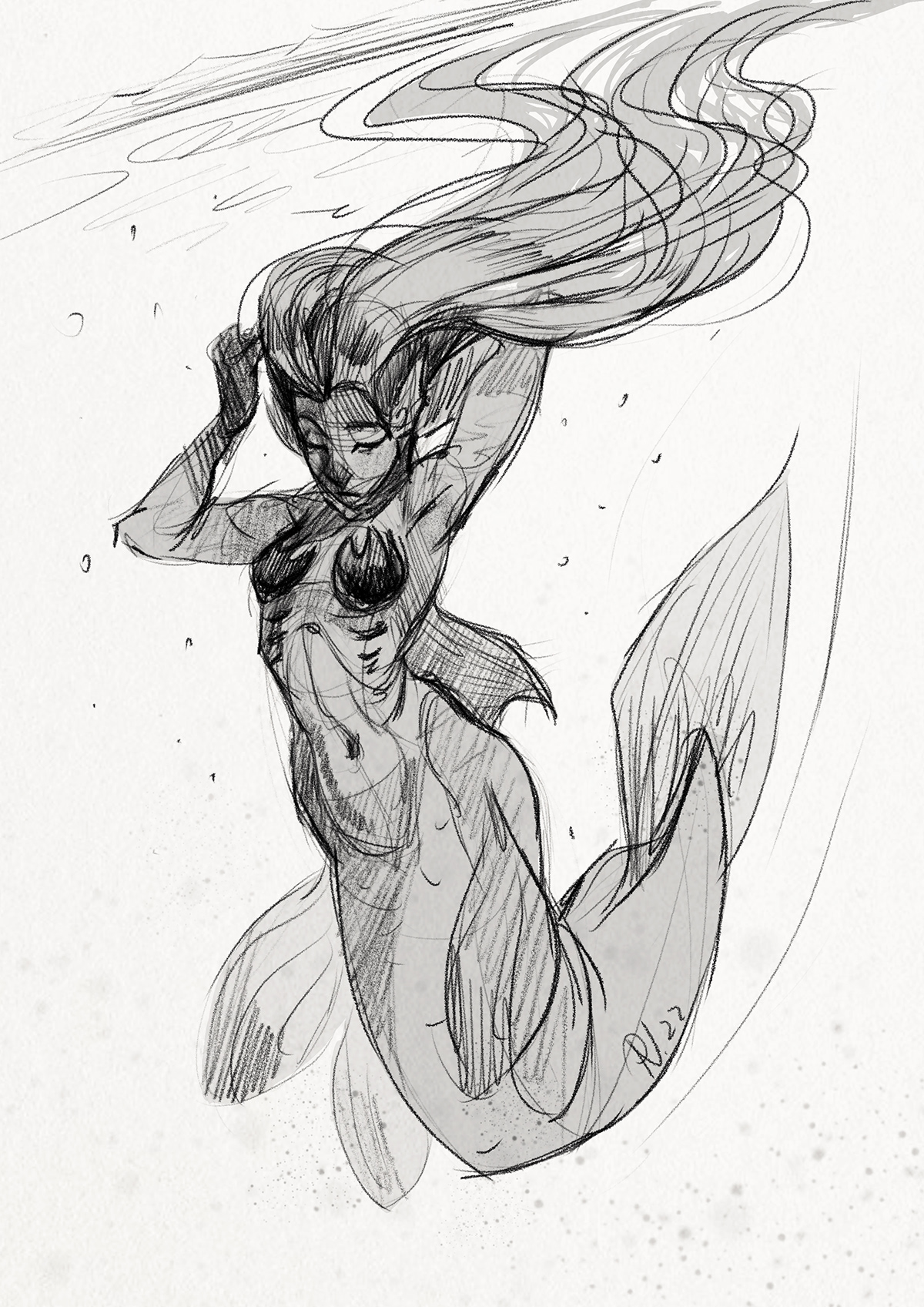Character design  Digital Art  digital illustration digitalart drawingchallenge ILLUSTRATION  mermaid mermay Procreate sketch