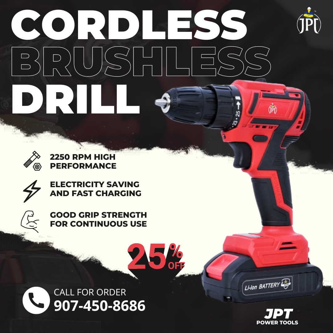 The JPT Brushless Cordless Drill