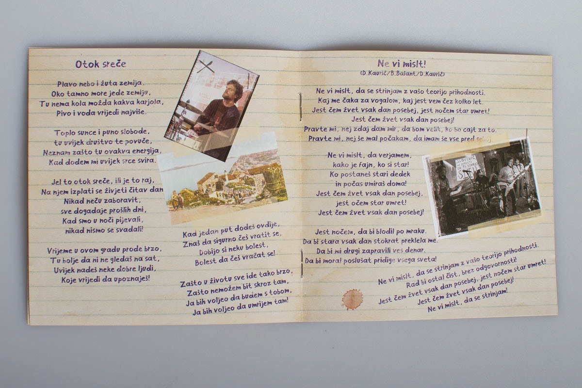 CD cover album cover Booklet Printing slovenia Lyrics Retro Diary vintage