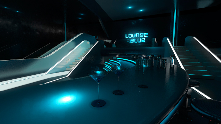 Space  lounge sci-fi futuristic