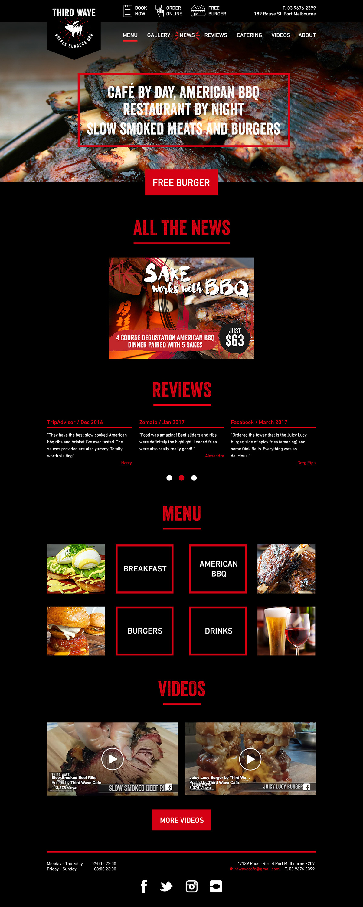 Web Design  Website ux UI restaurant cafe